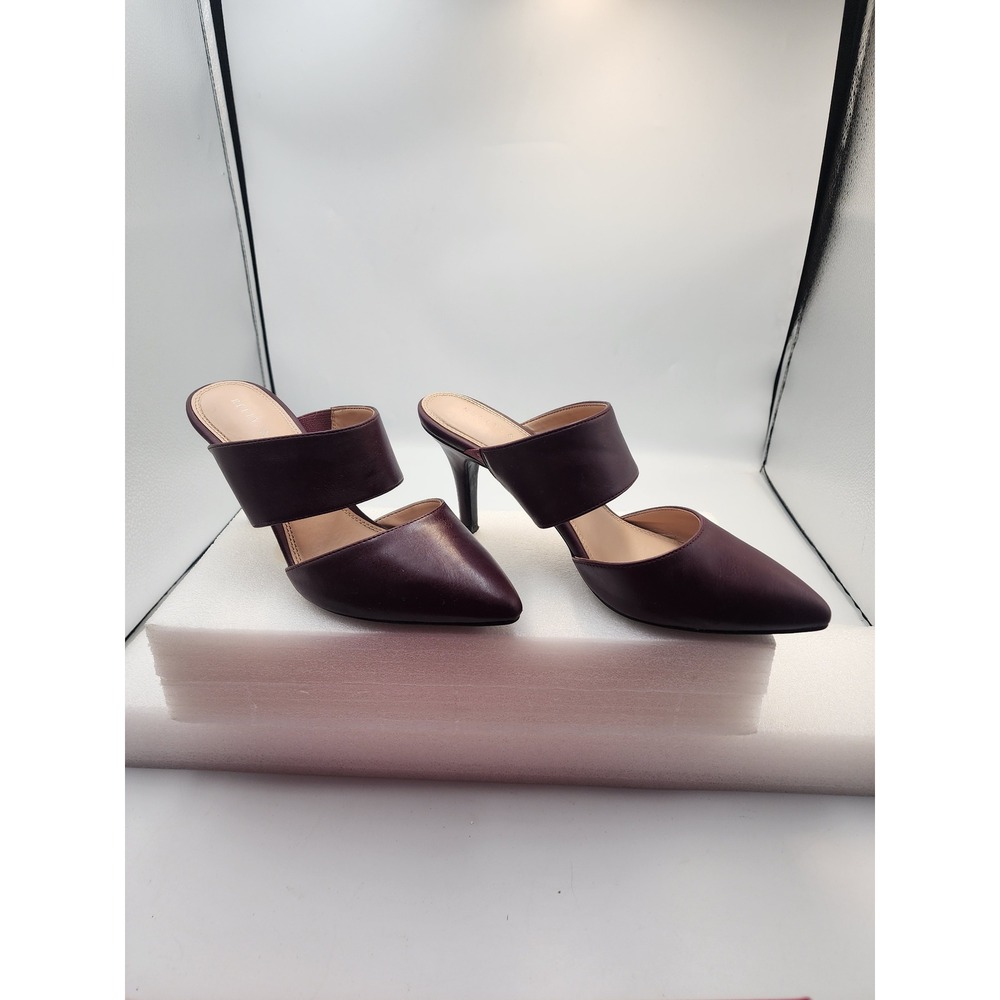 Kelly & Katie Dayana Bordo‎ Pointed Toe Mule Stiletto Heels Womens 7M Burgundy